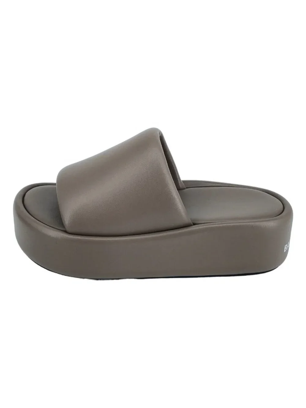 Balenciaga Leather Platform Sandals Brown